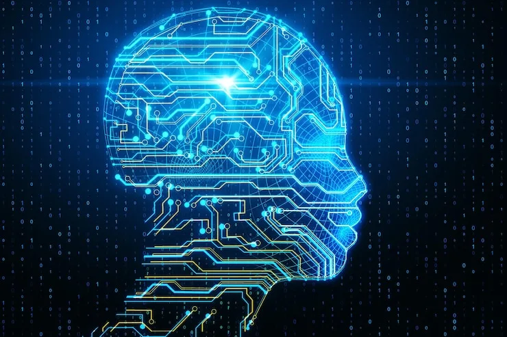 オフィスでデータを確認するチームの様子